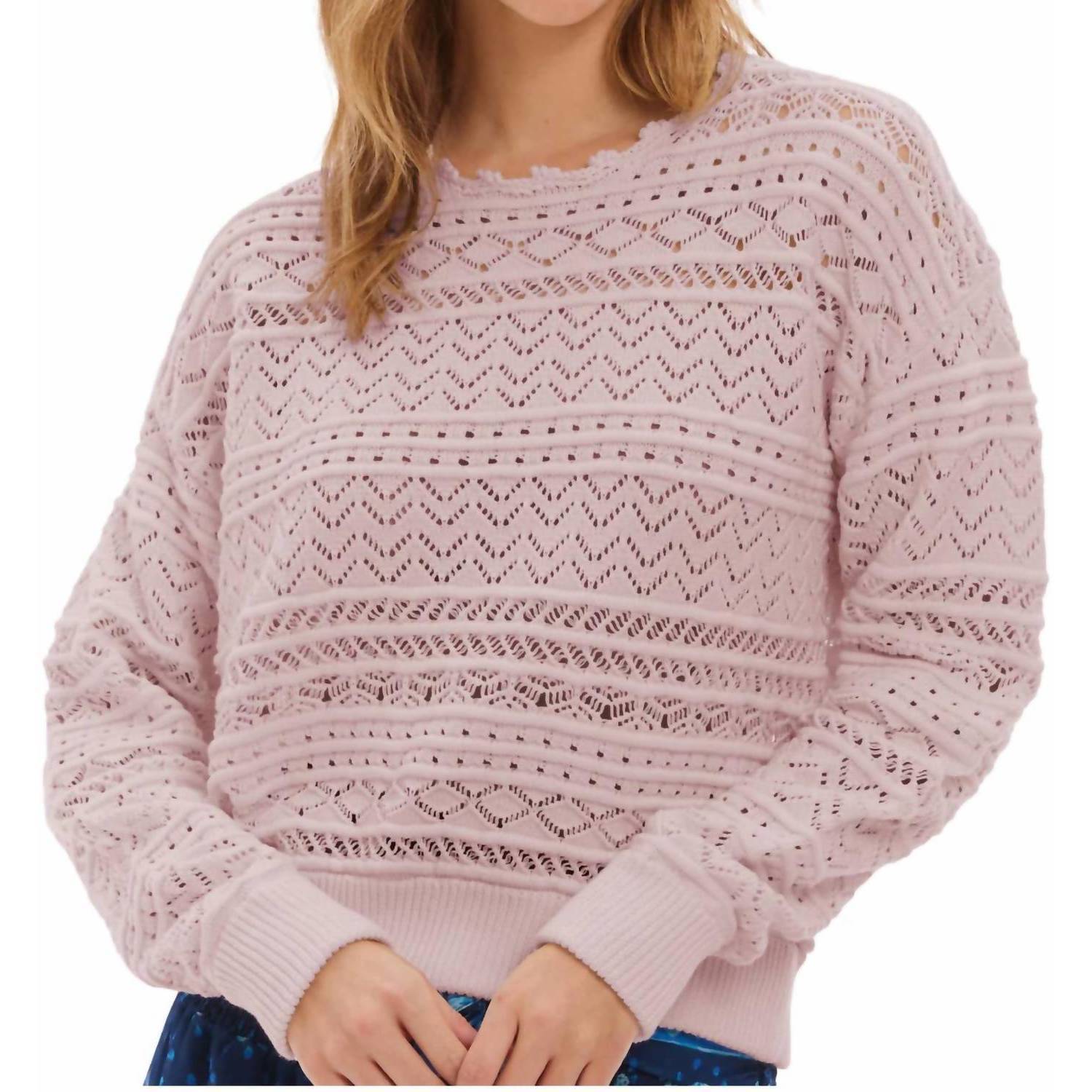 New Allison New York Monroe Sweater In Blush Pink